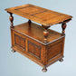 Antique Golden Oak Monks Bench