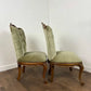 Pair Of Reproduction Upholstered Bedroom Chairs
