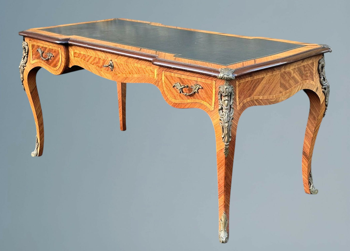 Inlaid Walnut and Kingwood Bureau Plat / Writing Table