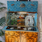 Cocktail Cabinet, Vintage Drinks Bar, Teal and Gold, Art Deco, 1950’s Drinks Unit, Retro Bar, Walnut MADE TO ORDER