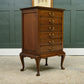 Mahogany Sheet Music Cabinet with Drop Down Front Drawers