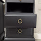 Black Stag Minstrel Pair Of 2 Drawer Narrow Bedside Tables