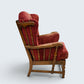 Ercol Cloister Wing Back Easy Fireside Armchair Red Golden Dawn *FREE Delivery