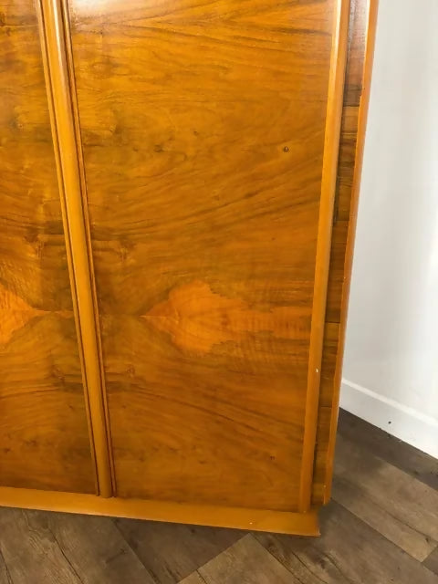 Vintage Wilkin Walnut Fitted Wardrobe