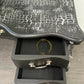 Contemporary Black and Silver French Rococo Dressing Table With Mirror