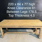 French Oak Farmehouse Dining Table with 2 Drawers