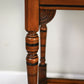 Edwardian Mahogany Card Game Table Baize Top on Porcelain Castors