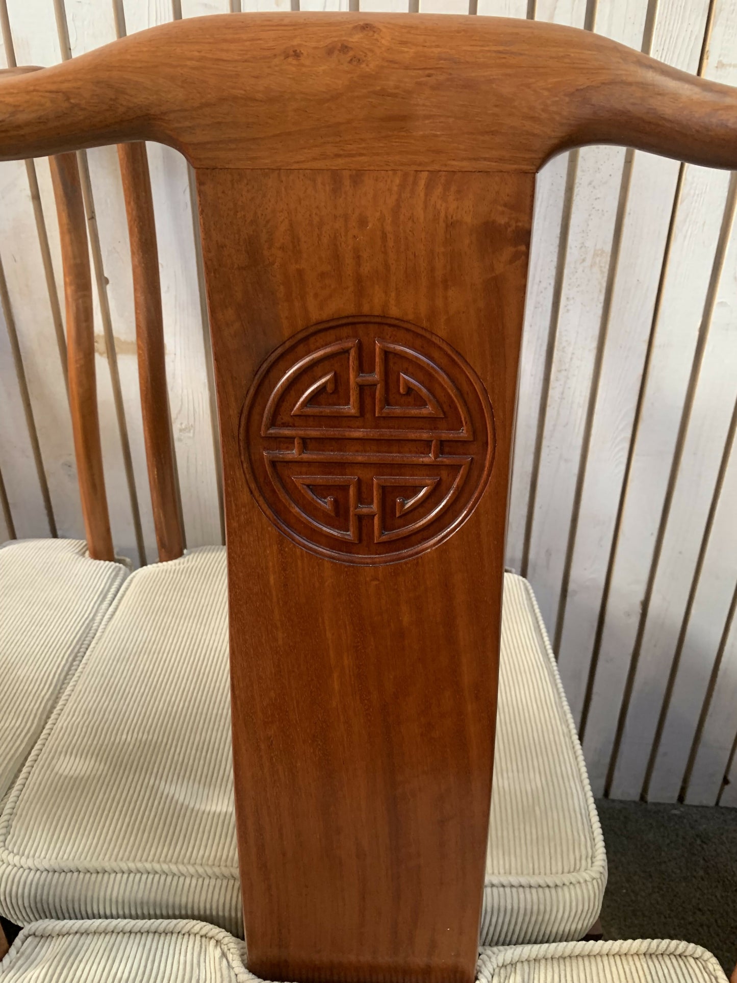 Chinese rosewood extension dining table with 8 chairs