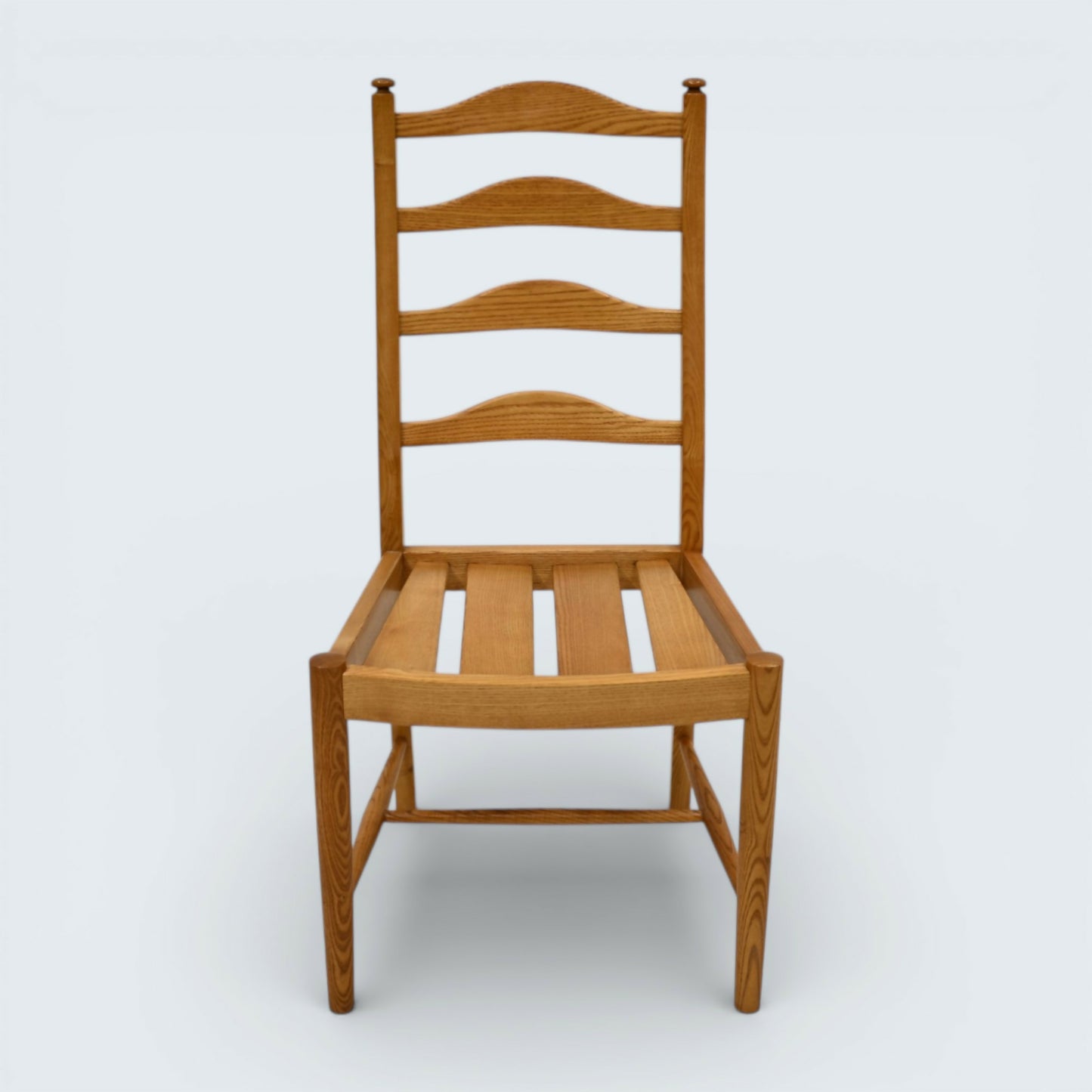 Ercol Set Of 4 Dining Chairs Light Finish Ladderback 1970s FREE UK Delivery*