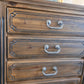 Vintage carved solid wood handmade chest of drawers