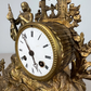 Mantel Clock Antique French Japy Frères Gilt Bronze Figure Clock LOT 3602