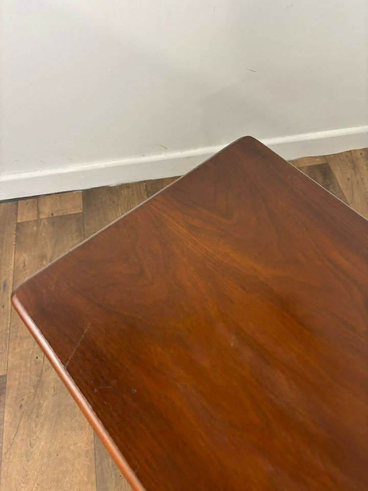 Reproduction Mahogany Storage Table with Lift-Up Top