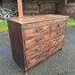 Vintage Georgian Mahogany Chest Of Drawers Complete With Large Linen Drawer