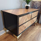 Upcycled Black and Gold Chest of Drawers