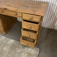 Handmade Solid Pine Desk with Cupboard • Home Office Study Table • Classic Wooden Desk