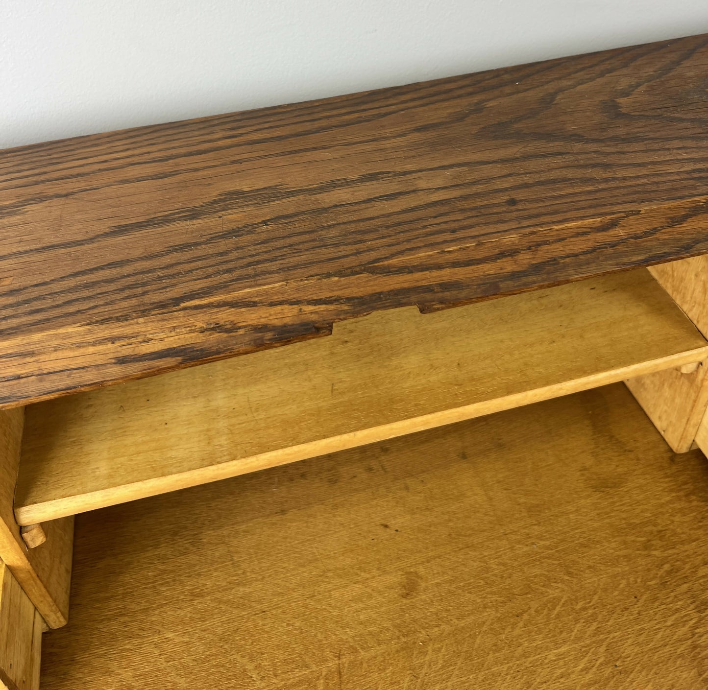 Secretaire Writing Desk Vintage French Louis Oak Rare Bureaux Cabinet LOT 6318
