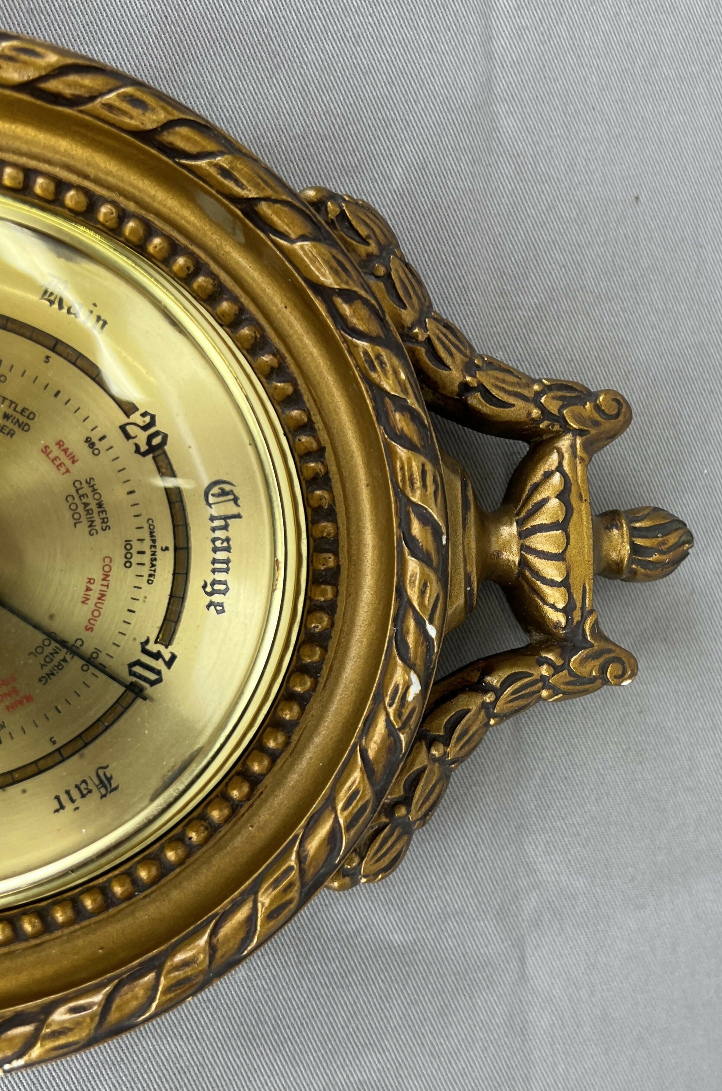 Barometer Vintage French Wall Weather Station Thermometer & Hygrometer LOT 6434