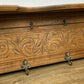 Coat Rack Antique French Carved Oak Wall Mounted 9 Hooks Rack Hanger LOT 6292