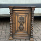English Early Vintage Victorian Carved Smokers Cabinet With Pipe Collection Included.