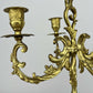 Pair of Candelabras Vintage French Brass Ornate 5 Arm Candle Holders LOT 6437