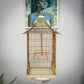 Vintage Bird Cage in Gold Colour Pagoda Style