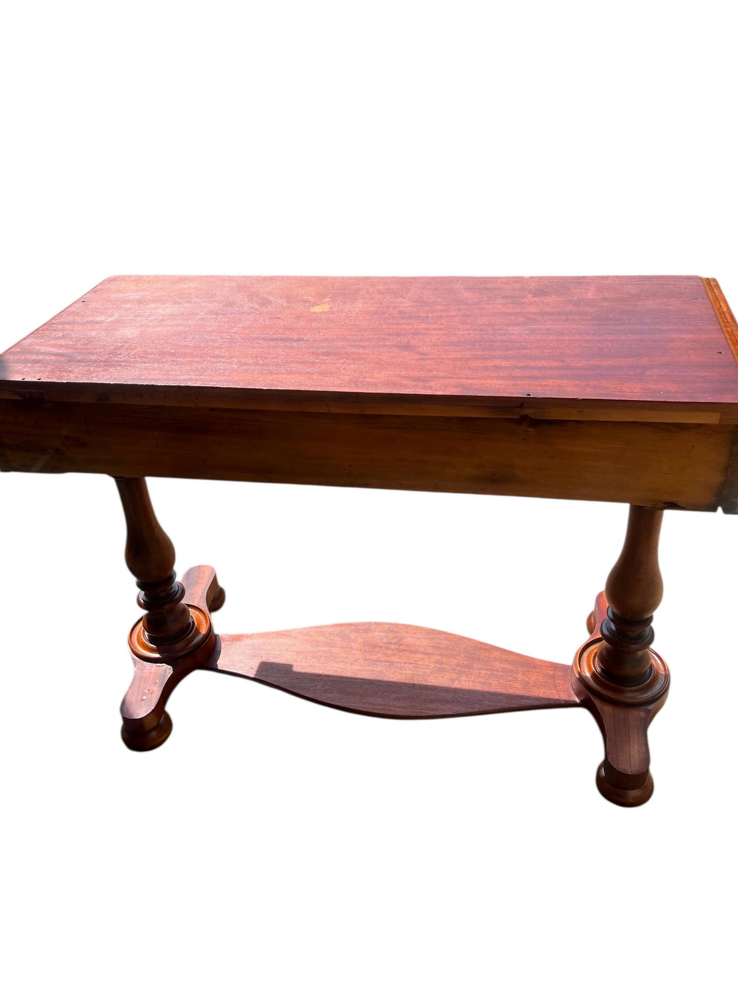 Antique Mahogany 19th C stretcher table desk