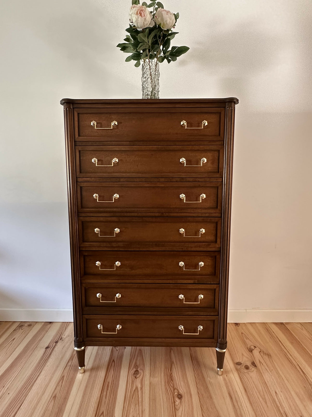 Vintage Stag Tallboy Chest Of Drawers Mid Century Tall Boy Stag Chateau