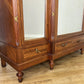 Wardrobe Antique French Style Three Door Inlaid Burr Mirrored Armoire LOT 6163