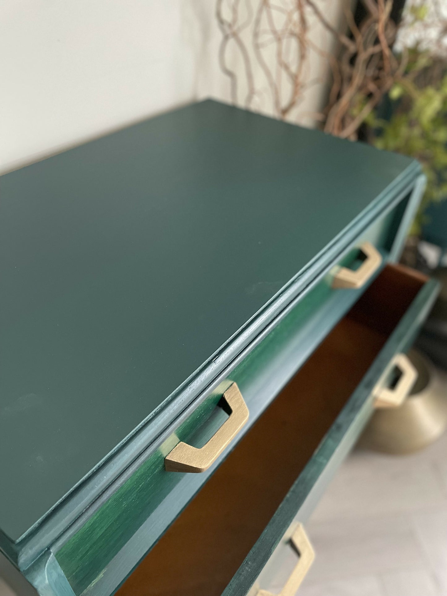Mid Century Chest Of Drawers, Green and Teal