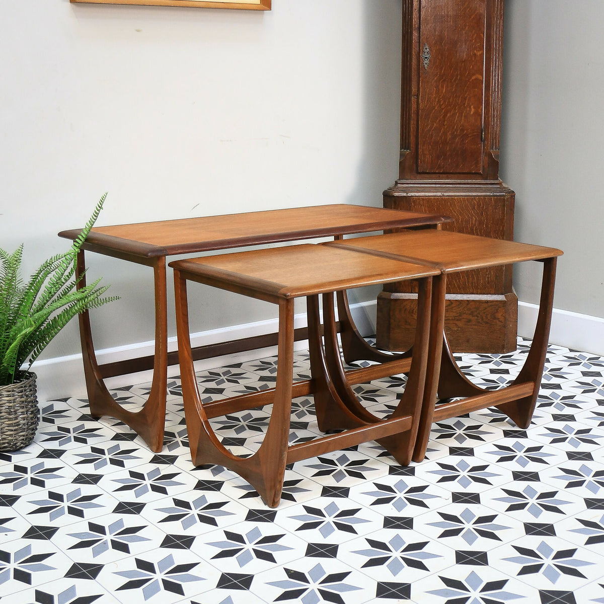 G Plan Fresco Nesting Coffee Tables in Teak and Afromosia Mid Century