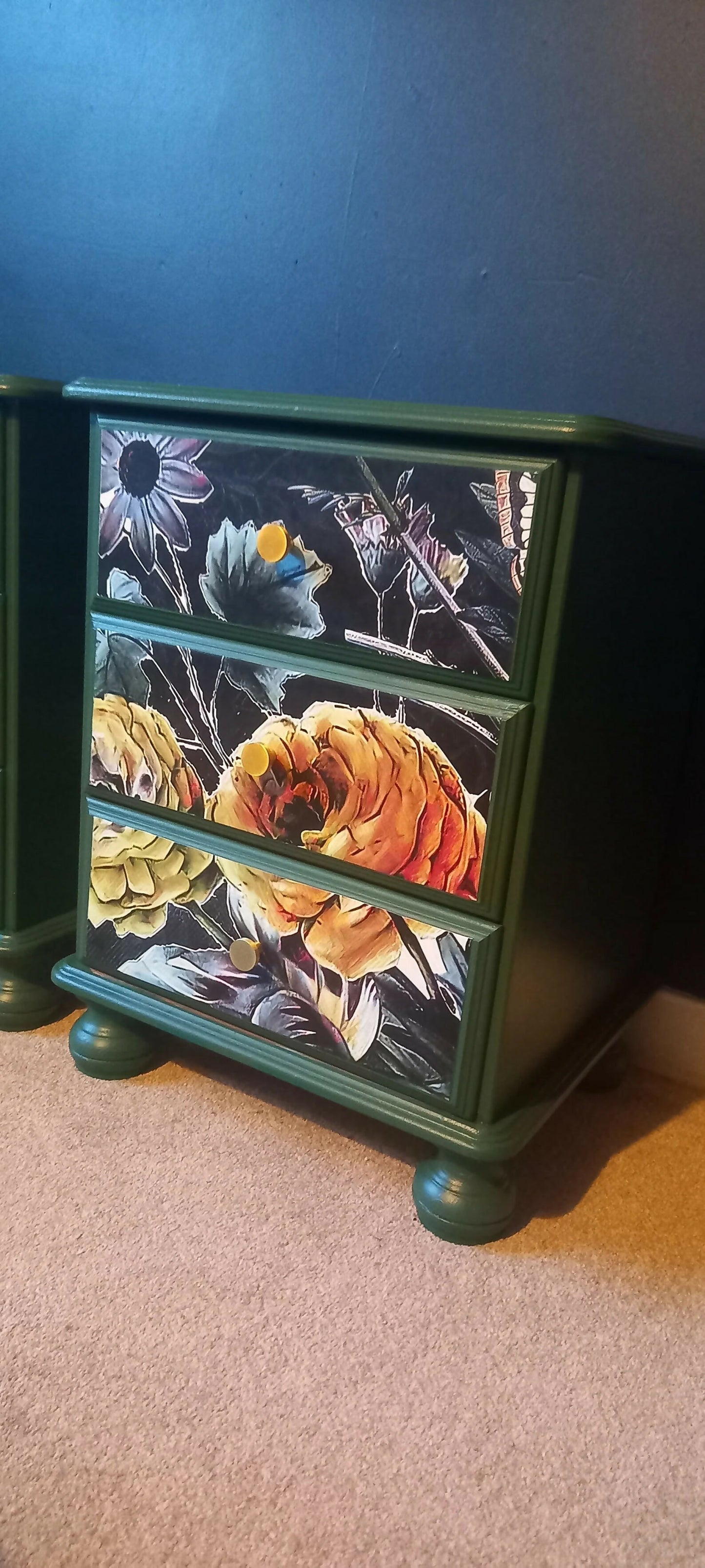 Bedside Tables Cabinets. Upcycled Furniture Painted Bespoke Furniture. Commissions Taken. SOLD