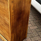 Light Oak Set Of 9 Filing Drawers With Tambour Rolling Front, With Key