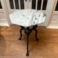 Cast Iron Lions Head Table with Marble Top