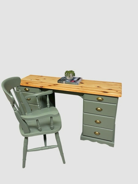 Solid pine desk & chair , cottage style , home office