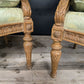 Generous Pair French Bergere Arm Chairs