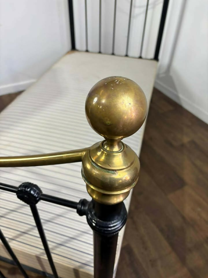 Reproduction Victorian Style Brass & iron Single Bed