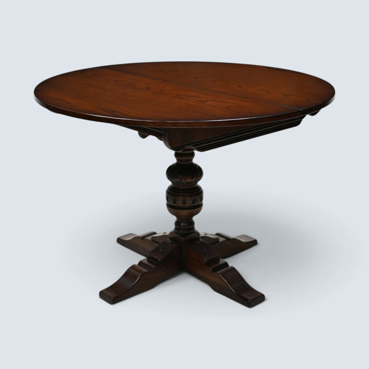 Old Charm Hunsdon Extending Pedestal Dining Table Tudor Brown FREE UK Delivery*
