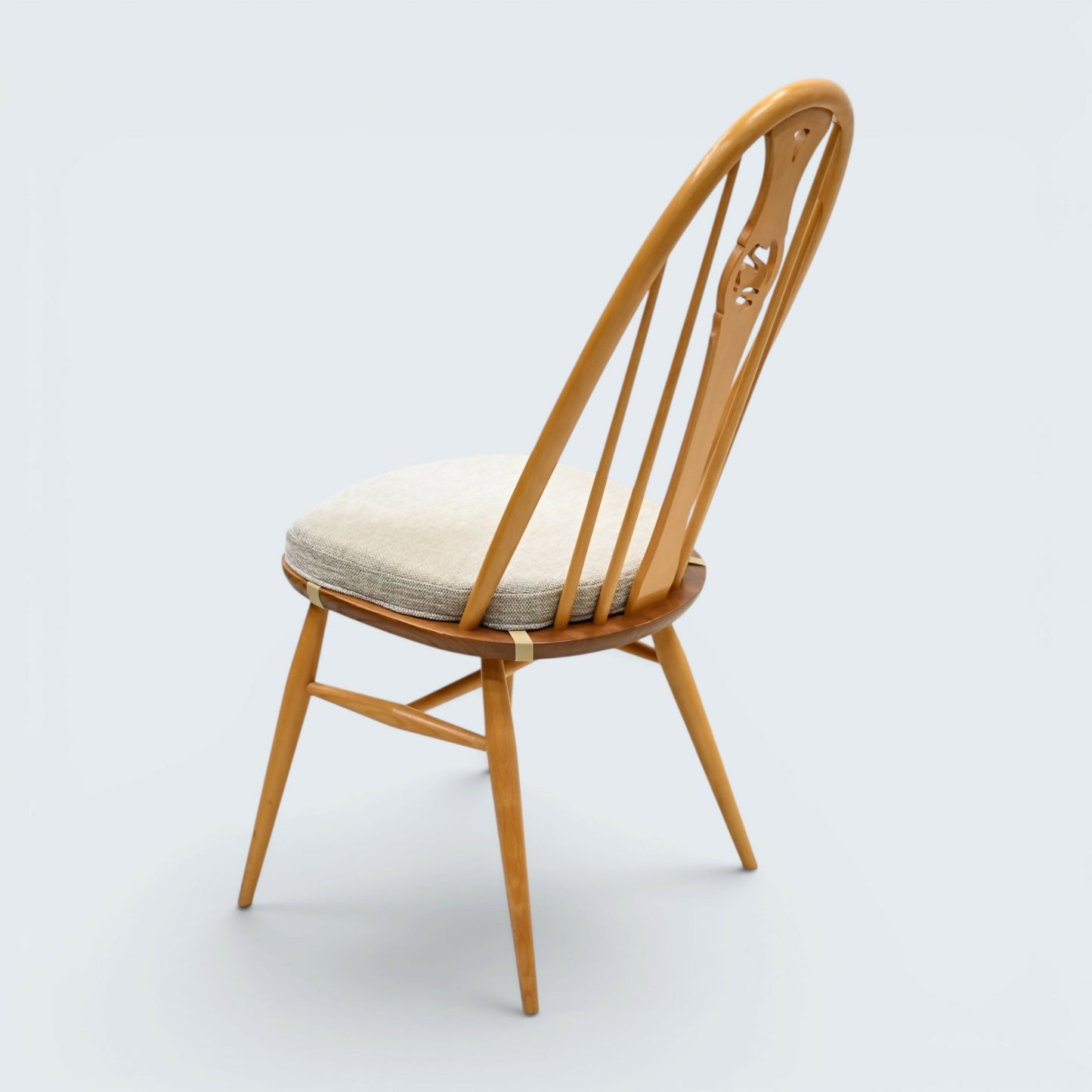 4 Ercol Swan Bow Back Dining Chairs Windsor Bow Light Finish FREE UK Delivery*