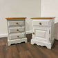 Pair Of Contemporary Painted Pine Bedside Cabinets