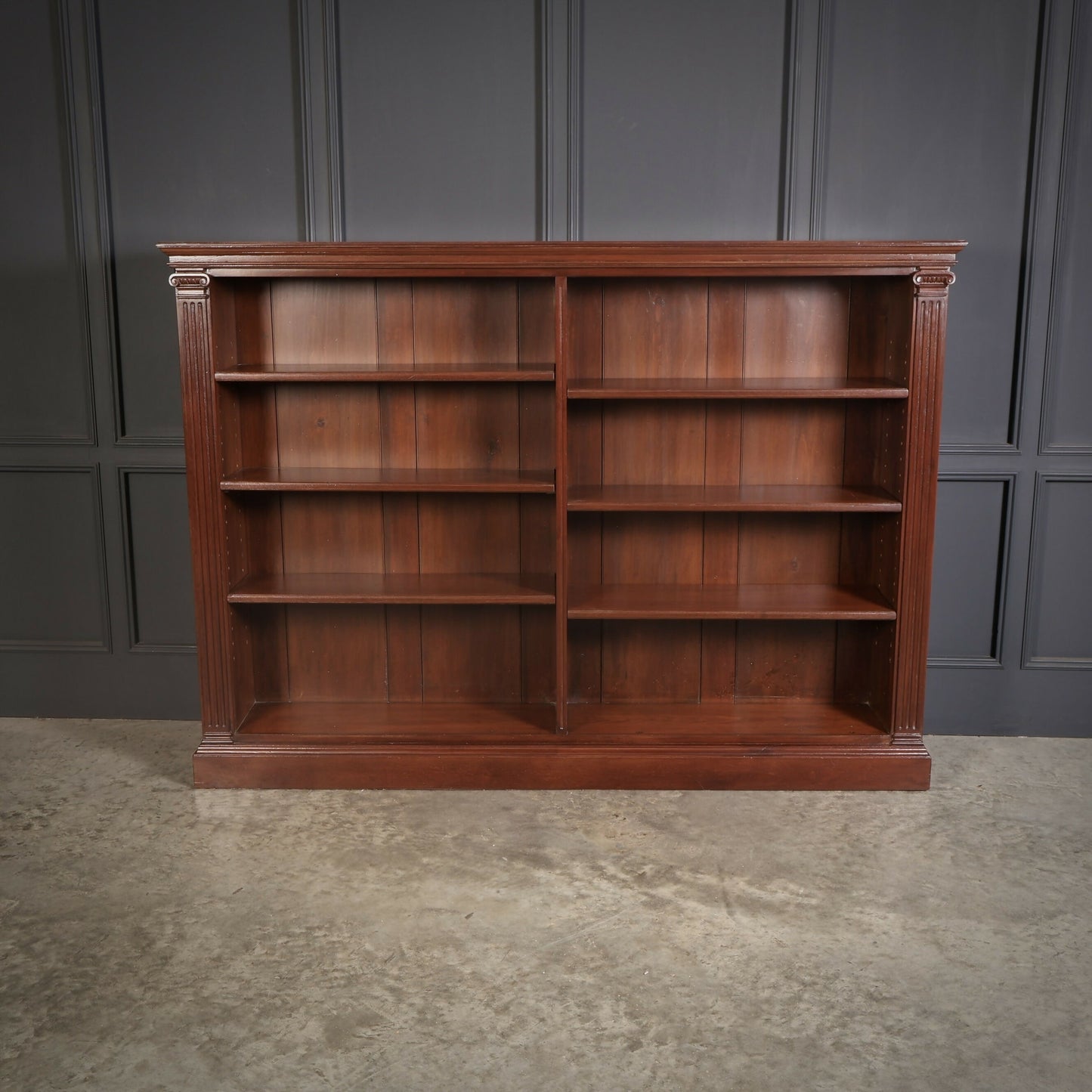 Vintage Victorian Oak Open Bookcase