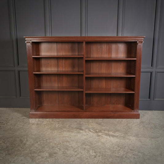 Vintage Victorian Oak Open Bookcase