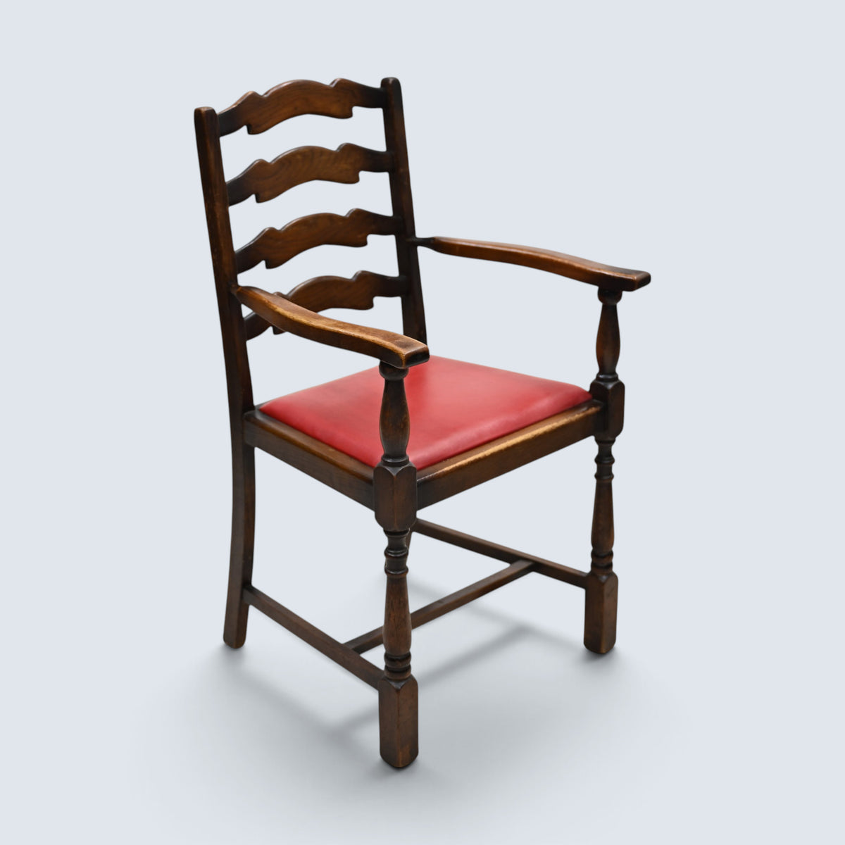 6 Maple & Co Dining Chairs Red Seat Pads Includes 2 Carvers FREE UK Delivery*