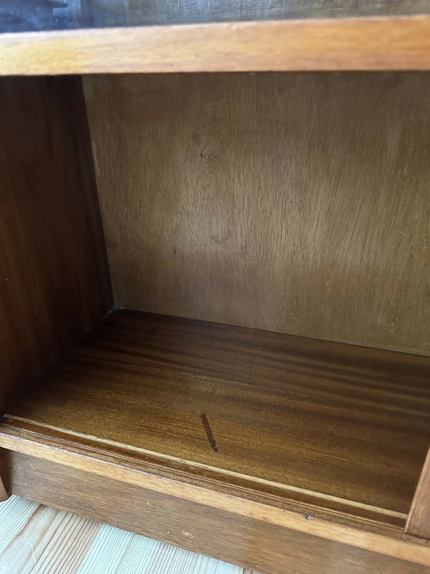 Vintage Mid Century Teak Display Cabinet Glass Fronted Bookcase Herbert Gibbs