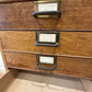 Mid Century Oak Filing Cabinet Tall Chest Drawers Vintage Haberdashery Collectors Archive