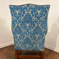 Vintage Wingback Armchair & Matching Footstool