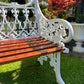 Coalbrookdale Style White Vintage Ornate Garden Bench