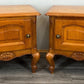 Pair of Bedside Tables Vintage French Louis Oak Nightstands Cabinets LOT 3518