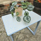 Vintage Side Table with Gold Leopard Print