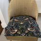 Accent chair. Gold painted wipe clean plastic with your choice of fabric seat. Removable with small storage space beneath.
