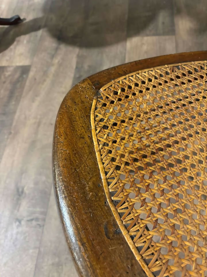Edwardian Mahogany Rocking Chair with Berge Style Seat & Back Panelvv
